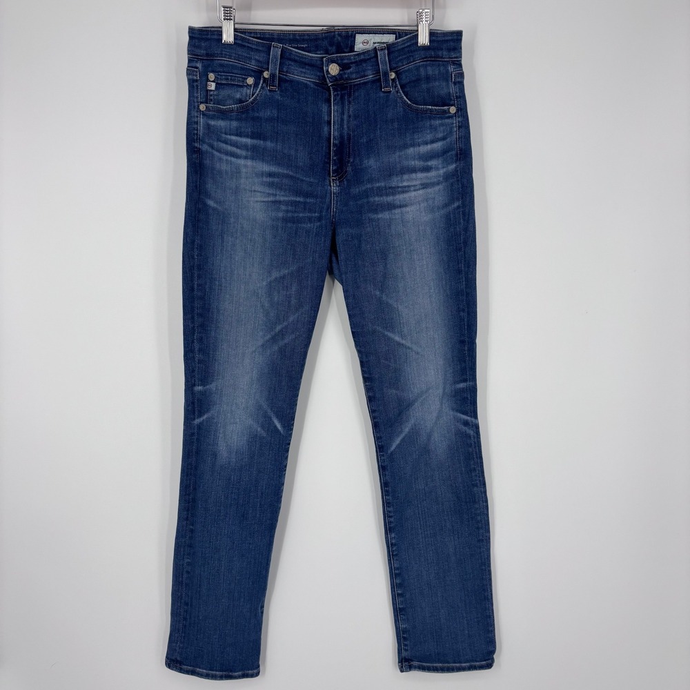 AG Adriano Goldschmied Mari Jeans Womens 29R Blue High Rise Slim Straight Denim